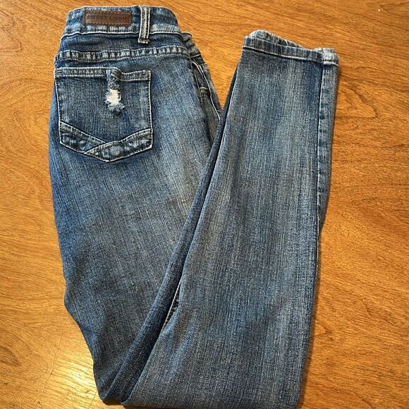 Sweet Look Classic Blue Distressed Skinny Jeans - Picture 6 of 8